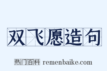 双飞愿造句是什么意思的图片